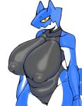  belly_overhang big_breasts breasts clothing female fish hi_res huge_breasts marine multicolored_body non-mammal_breasts shark solo swimwear tozamtr 