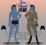  anthro clothed clothing equine hooves horn ilar_eiluned_(character) kaellicorn male mammal model_sheet nipples nude smile solo sunny_way underwear unicorn 