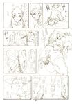  2girls chemist_(fft) comic doujinshi final_fantasy final_fantasy_tactics greyscale highres honjou_raita hug monochrome multiple_girls penis prodding pussy the_manipulator_and_the_subservient time_mage time_mage_(fft) translation_request 