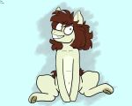  5:4 absurd_res clenched_teeth crooked_smile ears_up equid equine fan_character female feral grin hair happy hi_res hooves horse mammal pony sharp_teeth smile solo teeth wide_eyed 