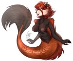  ailurid anthro belly breasts female giant_panda mammal marine merfolk nipples pinup pose red_panda roksi solo split_form stronkfurry ursid 