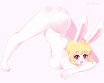  5:4 anthro blonde_hair carrot_(one_piece) female fur hair inosagi jack-o&#039;_pose lagomorph leporid mammal minkmen_(one_piece) one_piece pose rabbit solo white_body white_fur 