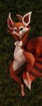  1:3 3d_(artwork) absurd_res body_pillow dakimakura_design dakimakura_pillow digital_media_(artwork) dota eyelashes female fur grass hi_res hoodwink_(dota) hybrid lying mammal pillow plant pose red_body red_fur rodent sciurid sladdoska smile solo tree_squirrel video_games white_body 