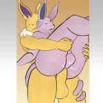 1:1 absurd_res anal anal_penetration anthro big_ears chair_position duo ear_tuft eeveelution electricity espeon forehead_gem from_behind_position gem hi_res holding_legs_up i_will_dance_only_if_the_beat_is_funky jolteon male male/male neck_tuft nintendo penetration pok&eacute;mon pok&eacute;mon_(species) sex tuft video_games 
