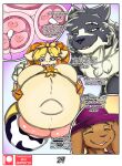  anthro belly big_belly big_breasts bodily_fluids bovid breasts canid canine canis caprine clothed clothing comic cum curvy_figure digital_media_(artwork) domestic_sheep english_text female genital_fluids group lagomorph leporid male mammal master_wolf_(neo_geppetto) neo_geppetto nipples overweight overweight_female ovum patreon patreon_logo pregnant rabbit remi_(neo_geppetto) renae_(neo_geppetto) sheep simple_background size_difference slightly_chubby sperm_cell teats text thick_thighs trio udders wide_hips wolf 