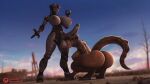  anthro areola assaultron_(fallout) ball_lick ball_suck ball_worship balls bethesda_softworks big_balls big_breasts big_butt big_penis bodily_fluids breasts butt deathclaw digitigrade duo fallout female genitals herm hi_res horn huge_balls huge_breasts huge_butt huge_penis humanoid intersex intersex/female interspecies lamoz571 licking long_tongue nipples oral penis reptile saliva scalie sex sucking tongue tongue_out video_games 