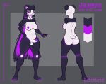  android anthro astralynx balls big_breasts breasts claws genitals giant_panda glowing glowing_eyes glowing_genitalia glowing_nipples glowing_penis gynomorph hair hi_res intersex long_hair machine mammal model_sheet nipples penis plantigrade purple_eyes purple_hair purple_penis robot ursid 