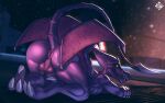 2022 anthro anus big_butt butt hi_res klent male membrane_(anatomy) membranous_wings metroid nintendo nude open_mouth ridley solo space_dragon_(metroid) tongue tongue_out video_games wings 