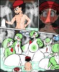  anus bedroom_eyes bent_over big_breasts big_butt blush blush_lines breasts butt clothing comic dialogue eye_contact fairy female flustered frown gardevoir genitals gokusenpai group harem hat hat_only headgear headgear_only headwear headwear_only hi_res hot_spring huge_breasts huge_butt human humanoid larger_female larger_humanoid leaning leaning_forward looking_at_another lust male male/female mammal mostly_nude narrowed_eyes nintendo nude open_mouth pachyderm phanpy pok&eacute;mon pok&eacute;mon_(species) pussy rei_(pokemon) seductive size_difference smaller_human smaller_male speech_bubble steam surprise video_games water wide_hips 