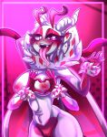  &lt;3 &lt;3_eyes absurd_res anthro arthropod blush demon detailed detailed_background female hand_gesture heart_sign hi_res horn insect lepidopteran moth sakuroma_(retrospecter) solo sstupidcat tongue tongue_out 