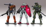  brown_background gm_(mobile_suit) gm_cannon gm_sniper gun gundam gundam_msv highres holding holding_gun holding_shield holding_weapon inawata mecha mobile_suit mobile_suit_gundam no_humans redesign rifle shadow shield shoulder_cannon sniper_rifle variations visor weapon 