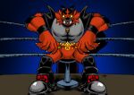  anthro black_boots black_clothing black_footwear boots clothing fighting_ring footwear incineroar john_fell male nintendo pendant pok&eacute;mon pok&eacute;mon_(species) sitting solo tahu_(incineroar) video_games 