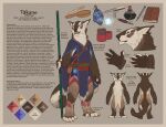  2020 5_fingers 5_toes anthro blue_eyes book brush claws clothed clothing english_text feet felid fingers hi_res ink lamp lantern male mammal model_sheet pawpads paws pen snowskau solo staff takano tetton text toes 