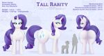  augustbebel blue_eyes cutie_mark digital_media_(artwork) equid equine female feral friendship_is_magic front_view hasbro hi_res horn looking_at_viewer looking_back mammal my_little_pony rarity_(mlp) rear_view side_view smile text tongue tongue_out unicorn 