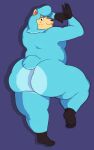  absurd_res alpaca ambiguous_gender animal_crossing anthro big_butt butt camelid colored cyrus_(animal_crossing) feet hi_res lying male mamamouf mammal nintendo on_front overweight overweight_anthro overweight_male shaded slightly_chubby solo thick_thighs video_games wide_hips 