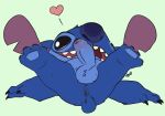  &lt;3 anthro anus balls blue_body blue_fur claws disney erection foreskin fur genitals hi_res lilo_and_stitch looking_at_viewer lying male on_back penis presenting presenting_anus solo spread_legs spreading stitch_(lilo_and_stitch) tbid 