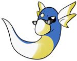  black-framed_eyewear black_eyes dratini full_body hecatia666 no_humans pokemon pokemon_(creature) self_upload solo sunglasses transparent_background 