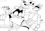  &lt;3 anthro breasts duo female kobold machine male male/female nipples oil pillow robot spread_legs spreading tegerio 