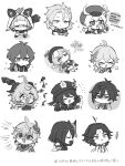  ! 6+boys 6+girls =3 @_@ ahoge ahoge_wag albedo_(genshin_impact) animal_ears animal_hood antenna_hair arms_behind_head ascot asymmetrical_bangs backpack bag bangs bead_necklace beads bell blunt_bangs blush braid braided_ponytail chasing chibi chinese_clothes closed_eyes clothing_request clover_print coat collared_coat collared_shirt commentary_request cowbell crossed_bangs cup diluc_(genshin_impact) disembodied_limb disgust drinking_straw expressive_hair facing_to_the_side facing_viewer fake_animal_ears fingerless_gloves flower flying_sweatdrops frown ganyu_(genshin_impact) genshin_impact gloves goat_horns greyscale hair_between_eyes hair_flaps hair_intakes hair_ornament hand_on_another&#039;s_head hands_up hat highres holding holding_cup holding_megaphone hood horns hu_tao_(genshin_impact) japanese_clothes jewelry jiangshi kaedehara_kazuha klee_(genshin_impact) kneeling kujou_sara laughing leaf leaf_on_head long_sleeves looking_at_viewer mask mask_on_head medium_hair megaphone messy_hair monochrome motion_lines multiple_boys multiple_girls neck_bell necklace no_mouth one_knee open_mouth outstretched_arm outstretched_hand parted_bangs plum_blossoms ponytail porkpie_hat profile qing_guanmao qiqi_(genshin_impact) randoseru ring roku_s3 running sayu_(genshin_impact) shirt short_hair short_hair_with_long_locks shouting sidelocks simple_background sleeveless sleeveless_shirt smug squinting star_(symbol) sweat swept_bangs tartaglia_(genshin_impact) thighhighs translation_request trembling twintails waving wavy_mouth weapon_request white_background xiao_(genshin_impact) zhongli_(genshin_impact) 
