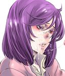  bad_id bad_pixiv_id blush cum facial glasses gundam gundam_00 male_focus multiple_boys otoko_no_ko penis purple_hair red_eyes solo_focus tachibana_(ghosts_0119) tieria_erde yaoi 