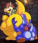  anal anthro anus big_butt bowser butt butt_grab deep_rimming duo hand_on_butt hi_res hypnotic_eyes koopa looking_back looking_down male male/male mario_bros mazilion nintendo nose_to_anus oral puffy_anus rimming scalie sex video_games yoshi 