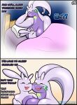  age_difference al_gx anthro bed big_breasts black_border blue_body blush border breasts casual_nudity clothed clothing comic daughter dialogue dragon duo embrace english_text fan_character female female/female furniture goo_creature goodra hi_res hug huge_breasts incest_(lore) larger_female lucario male medium_breasts mother mother_and_child mother_and_daughter nintendo older_female opal_(al_gx) parasite parent parent_and_child pearl_(al_gx) pikachu pok&eacute;mon pok&eacute;mon_(species) pok&eacute;morph purple_body roommate scarf size_difference sleeping sliggoo smaller_female sofa story text video_games 