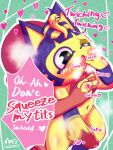  3:4 absurd_res animal_crossing ankha_(animal_crossing) anthro breast_grab breasts duo female hand_on_breast handjob hi_res human male male/female mammal marth_wait nintendo penile petting sex video_games 