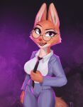  2022 anthro breasts canid canine clothed clothing diane_foxington digital_media_(artwork) dreamworks eyebrow_piercing eyewear facial_piercing felicia_cat female fox fur glasses hi_res looking_at_viewer mammal open_mouth orange_body orange_fur piercing solo standing teeth the_bad_guys tongue 