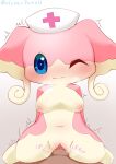  2022 anthro anthro_penetrated areola audino blush breasts clothing clovergame0 cowgirl_position duo female female_focus female_on_human female_on_top female_penetrated first_person_view from_front_position fur genitals gradient_background hat headgear headwear hi_res human human_on_anthro human_penetrating human_penetrating_anthro interspecies japanese_text male male/female male_on_anthro male_on_bottom male_penetrating male_penetrating_female male_pov mammal nintendo nipples nurse_clothing nurse_hat nurse_headwear on_bottom on_top one_eye_closed penetrating_pov penetration pink_body pink_fur pok&eacute;mon pok&eacute;mon_(species) pok&eacute;philia pussy sex signature simple_background tan_body tan_fur text vaginal vaginal_penetration video_games wink 