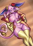  &lt;3 anthro areola asian_clothing big_breasts big_ears breasts clothing east_asian_clothing eeveelution espeon female genitals hesoyam japanese_clothing kimono looking_at_viewer lying nintendo nipples on_back pink_areola pink_nipples pok&eacute;buki_style_espeon pok&eacute;mon pok&eacute;mon_(species) pokemon_unite pubes pussy solo thick_thighs video_games 