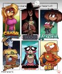  &lt;3 &lt;3_eyes 2020 3_fingers 4_fingers 5_fingers absurd_res activision alien amphibia_(series) amphibian anne_boonchuy anthro bandicoot black_hair black_nose blonde_hair blood_(game) breasts brown_hair caleb_(blood) canid canine cartoon_network clothing crash_bandicoot_(series) disney ducktales ducktales_(2017) dynamite english_text explosives female fingers frog group hair hat headgear headwear hi_res human lighter machine male mammal mao_mao:_heroes_of_pure_heart marsupial meme ok_k.o.!_let&#039;s_be_heroes penumbra_(ducktales) raccoon_dog robot shannon_boxman shirt six_fanarts_challenge sprig_plantar tanuki tanya_keys tawna_bandicoot text thingshappen topwear video_games 