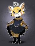  aggressive_retsuko ailurid anthro armband belt boots breasts cleavage clothed clothing collar crown digital_media_(artwork) dress ear_piercing ear_ring eyelashes female fishnet fishnet_clothing fishnet_legwear fishnet_topwear footwear fur hi_res high_heels holding_clothing holding_object jewelry legwear mammal piercing red_panda retsuko sanrio scottytheman signature simple_background smile solo spiked_armband spiked_collar spikes topwear 