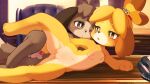  1boy 1girl ahoge ancesra animal_crossing animal_ears animal_hands animal_nose animal_penis arm_support bangs barefoot bell black_eyes blonde_hair blurry blurry_background blush body_fur bright_pupils brother_and_sister brown_fur brown_hair chair closed_mouth collarbone commentary completely_nude corded_phone desk digby_(animal_crossing) dog_boy dog_ears dog_girl dog_tail dot_mouth english_commentary erection eye_contact flat_chest freckles furry furry_female furry_with_furry hair_bell hair_ornament hair_tie half-closed_eyes hetero highres imminent_penetration incest indoors isabelle_(animal_crossing) jingle_bell knotted_penis leg_lift leg_up looking_at_another looking_back lying multicolored_hair navel nipples non-web_source nude on_desk on_side one_eye_closed open_mouth parted_bangs penis_grab phone pussy pussy_juice short_hair siblings snout spread_legs stomach tail testicles topknot two-tone_fur two-tone_hair uncensored white_fur white_pupils yellow_eyes yellow_fur 