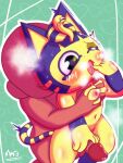  3:4 absurd_res animal_crossing ankha_(animal_crossing) anon anthro breast_grab breasts duo felid feline female genitals hand_on_breast handjob hi_res human humanoid_genitalia humanoid_penis male male/female mammal marth_wait nintendo penile penis petting sex thigh_sex video_games 