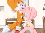  amy_rose canid canine duo eulipotyphlan female fox hedgehog male male/female mammal miles_prower sega sonic_the_hedgehog_(series) 