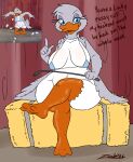  absurd_res anatid anseriform anthro avian big_breasts bikini bird breasts clothing dominant dominant_female duck edited_screencap female hay hi_res mature_female metro-goldwyn-mayer micro_bikini mother mother_duck parent solo swimwear thick_thighs tom_and_jerry whip wide_hips zooshi 