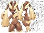  absurd_res alpha_pok&eacute;mon anthro anus bodily_fluids breasts brown_body brown_fur butt duo english_text eye_contact female female_on_human fur genitals hi_res human human_on_anthro interspecies kneeling lagomorph leporid lilmoonie looking_at_another lopunny lust lying male male/female male_on_anthro mammal multiples_images navel nintendo nipples on_back open_mouth pok&eacute;mon pok&eacute;mon_(species) pok&eacute;philia pussy standing sweat sweatdrop text thick_thighs tongue tongue_out vaginal video_games wide_hips 