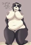  belly big_belly big_breasts blizzard_entertainment breasts female giant_panda hi_res mammal mature_female maylee&#039;s_mom mother overweight pandaren parent rohgen soft solo thick_thighs ursid video_games warcraft 