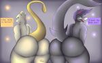  anthro big_butt butt competition curvy_figure dialogue duo fish hi_res legendary_pok&eacute;mon male male/male marine mewtwo nintendo peach_(peachymewtwo) photolol.03 pok&eacute;mon pok&eacute;mon_(species) shark simple_background text thick_thighs video_games voluptuous wide_hips 