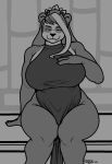  anthro big_breasts blizzard_entertainment breasts clothed clothing dress female giant_panda hi_res jakktwo looking_at_viewer mammal no_underwear pandaren seductive shu_(jakktwo) sitting smile solo ursid video_games warcraft wide_hips 