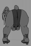  anthro bent_over blizzard_entertainment butt clothing dress female footwear giant_panda hi_res jakktwo looking_back mammal pandaren presenting presenting_hindquarters rear_view seductive shoes shu_(jakktwo) solo thick_thighs ursid video_games warcraft 