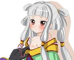  1girl blush code_geass flat_chest hetero nipple_slip nipples ochanomizu_doggu red_eyes silver_hair solo_focus tianzi 