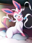  absurd_res barely_visible_genitalia barely_visible_pussy eeveelution eryz female feral fur genitals hi_res nintendo pillow pink_body pink_fur pok&eacute;mon pok&eacute;mon_(species) pussy solo sylveon video_games 