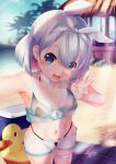  arona_(blue_archive) blue_archive blue_eyes blue_hair breasts gakiperopero highres small_breasts swimsuit 