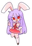  1girl animal_ears brown_footwear carrot_pin collared_shirt highres light_purple_hair long_hair necktie op_na_yarou pink_shirt pink_skirt puffy_short_sleeves puffy_sleeves rabbit_ears rabbit_girl rabbit_tail red_eyes red_necktie reisen_udongein_inaba shirt short_sleeves simple_background skirt socks solo tail touhou very_long_hair white_background white_legwear 