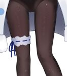  1girl absurdres black_legwear bridal_garter cameltoe close-up commentary_request highres hololive legs lower_body pantyhose ryuuki_(artist) simple_background solo standing thigh_gap usada_pekora virtual_youtuber white_background 