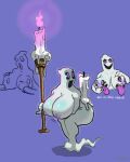  ambiguous_gender big_butt breasts butt candle chubby_female female fire ghost humanoid mature_female monster phantom_lady phantomballs_(artist) solo spirit 