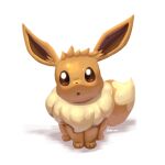  3_toes advos ambiguous_gender artist_name bodily_fluids brown_body brown_eyes canid canine digital_media_(artwork) eevee feet feral fluffy fur hi_res looking_at_viewer mammal nintendo open_mouth pok&eacute;mon pok&eacute;mon_(species) simple_background solo toes video_games white_background 