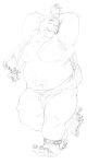  2022 absurd_res anthro belly big_belly daich eyes_closed hi_res kemono male mammal moobs navel nipples overweight overweight_male simple_background sketch solo suid suina sus_(pig) wild_boar 