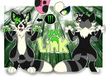  anthro back_tuft black_body black_ears black_fur black_hair black_stripes black_tail black_tongue blep chest_tuft front_view fur glistening glistening_eyes green_eyes green_hair green_inner_ear green_pawpads grey_body grey_fur grey_stripes grey_tail hair inner_ear_fluff male markings model_sheet monster_energy multicolored_hair multicolored_tongue neck_tuft nude pawpads pink_tongue princelykaden rear_view solo standing striped_markings striped_tail stripes tail_markings toeless_(marking) tongue tongue_out tuft two_tone_hair two_tone_tongue white_body white_ears white_fingers white_fur white_inner_ear_fluff white_tail white_toes 